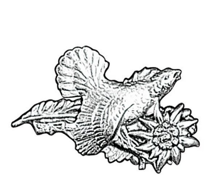 Badge metal with animal. Hunting and fishing. Hunter. Fisherman. 2615