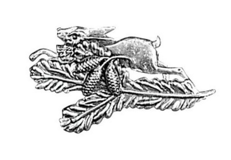 Broche en métal avec animal. La chasse et la pêche. Chasseur. Pêcheur. 2634