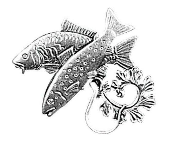 Broche de metal con animal. Caza y  pesca. Cazador. Pescador. 2653