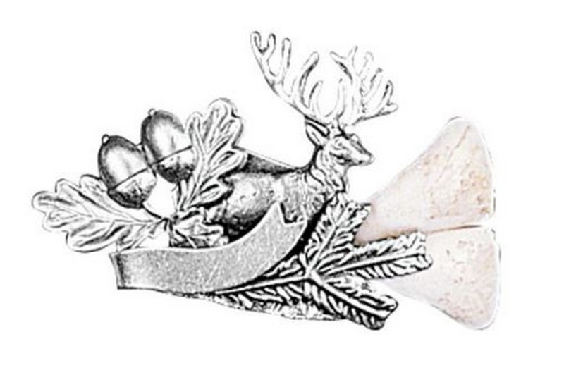 Brosche aus metall mit tier. Jagd und Fisch. Jäger. Fischer. 2658