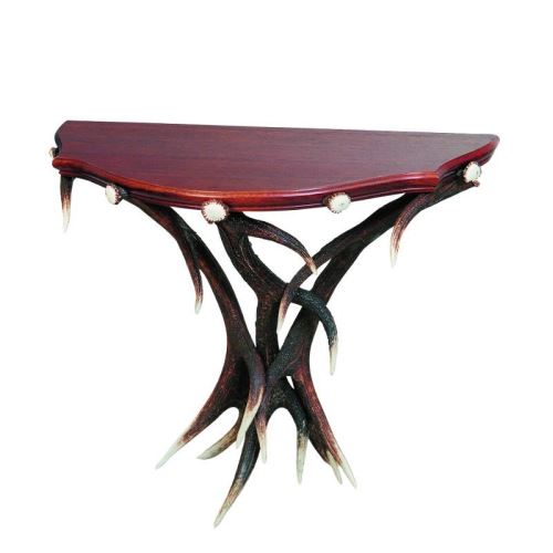 Tavolo con vere corna di cervo. 90x30cm x H 75cm - 117703