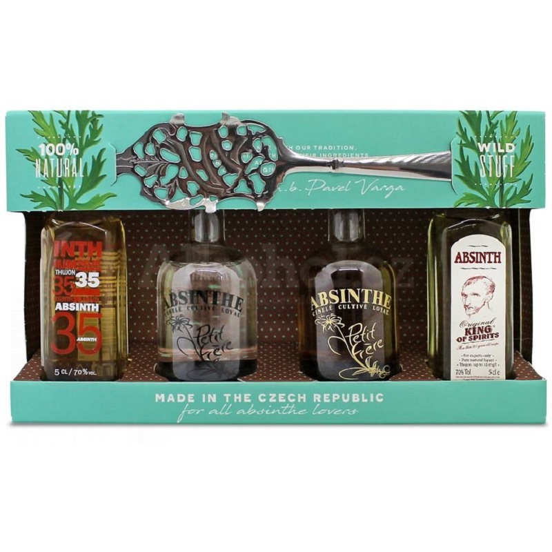 Absinthe mini Taste MIX with spoon - 4x 50ml - UK
