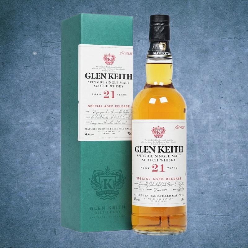Glen Keith 21 years Single Malt Scotch Whisky - 700ml - IT