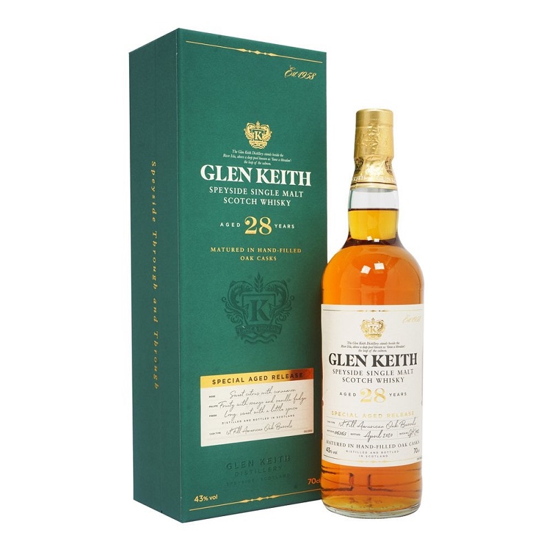 Glen Keith 28 years Single Malt Scotch Whisky - 700ml - IT