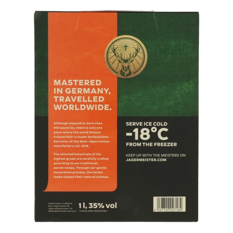 Jagermeister 1000ml avec 3 verres metal shoots - Giftbox