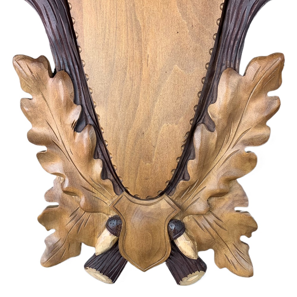 Scudo di legno per trofeo cervo. Corna. Caccia. 65x35cm 031102
