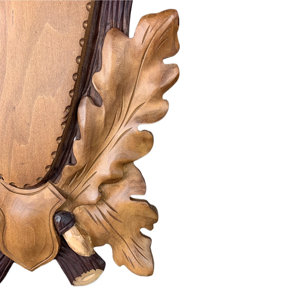 Wooden shield for deer trophy. Antlers. 65x35cm 031102