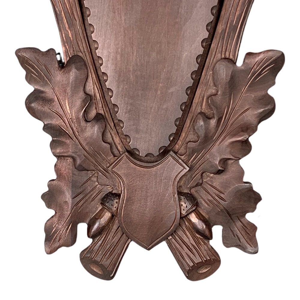 Ecusson de bois pour trophée de daim. Bouclier. Massacre. 45x25cm 031301