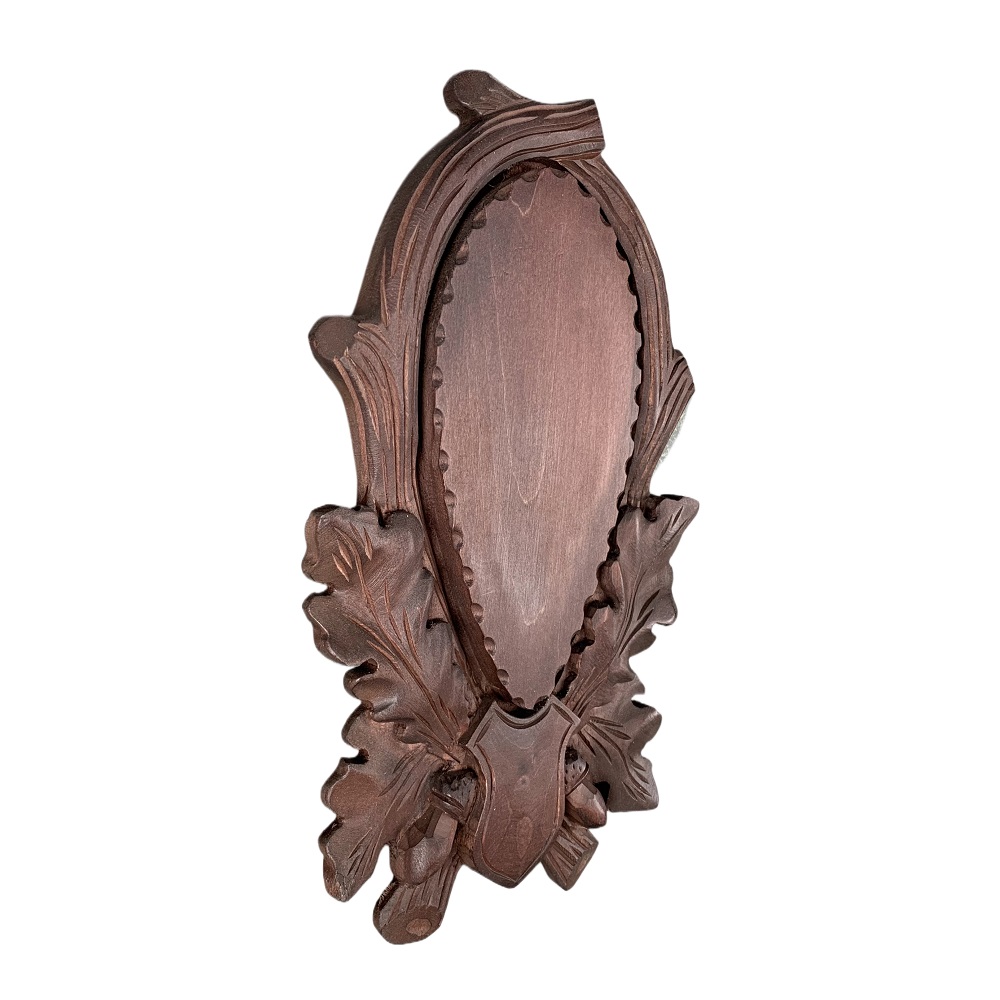 Trophäenschild für reh aus holz. Geweih. Stangen. 29x17cm 031701