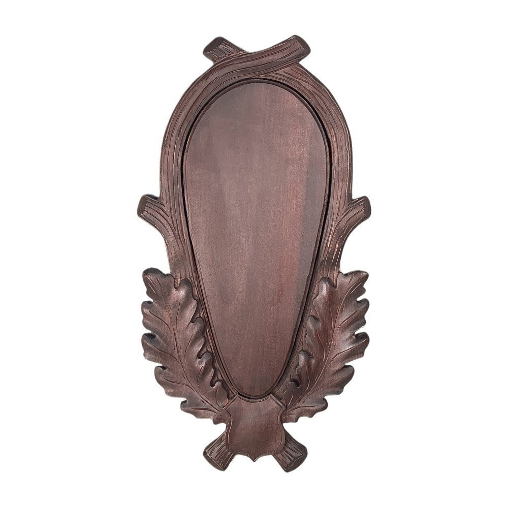 Scudo di legno per trofeo cervo. Pannello. Corna. Caccia. 65x35cm 032601
