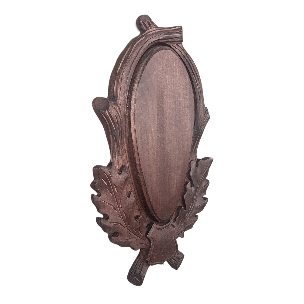 Escudo de madera para trofeo de corzo. Cuerno. 30x18cm 032801
