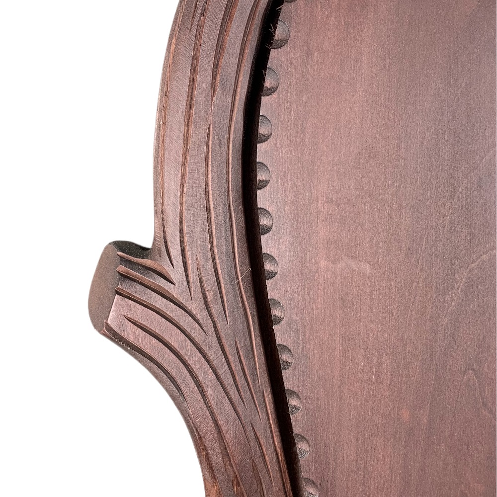 Scudo di legno per trofeo cervo. Caccia. Corna. 68x35cm 031101_01