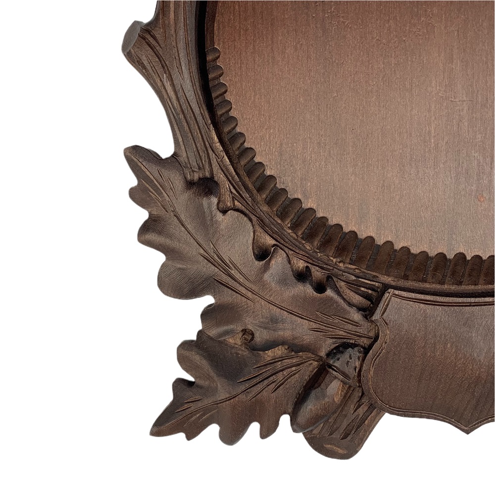 Wooden shield for wildboar trophy. Panel. Tusks. 26x25cm 032203