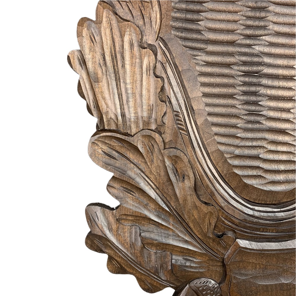 Wooden shield for deer trophy. Panel. Plaque. Antlers. 65x37cm 231001