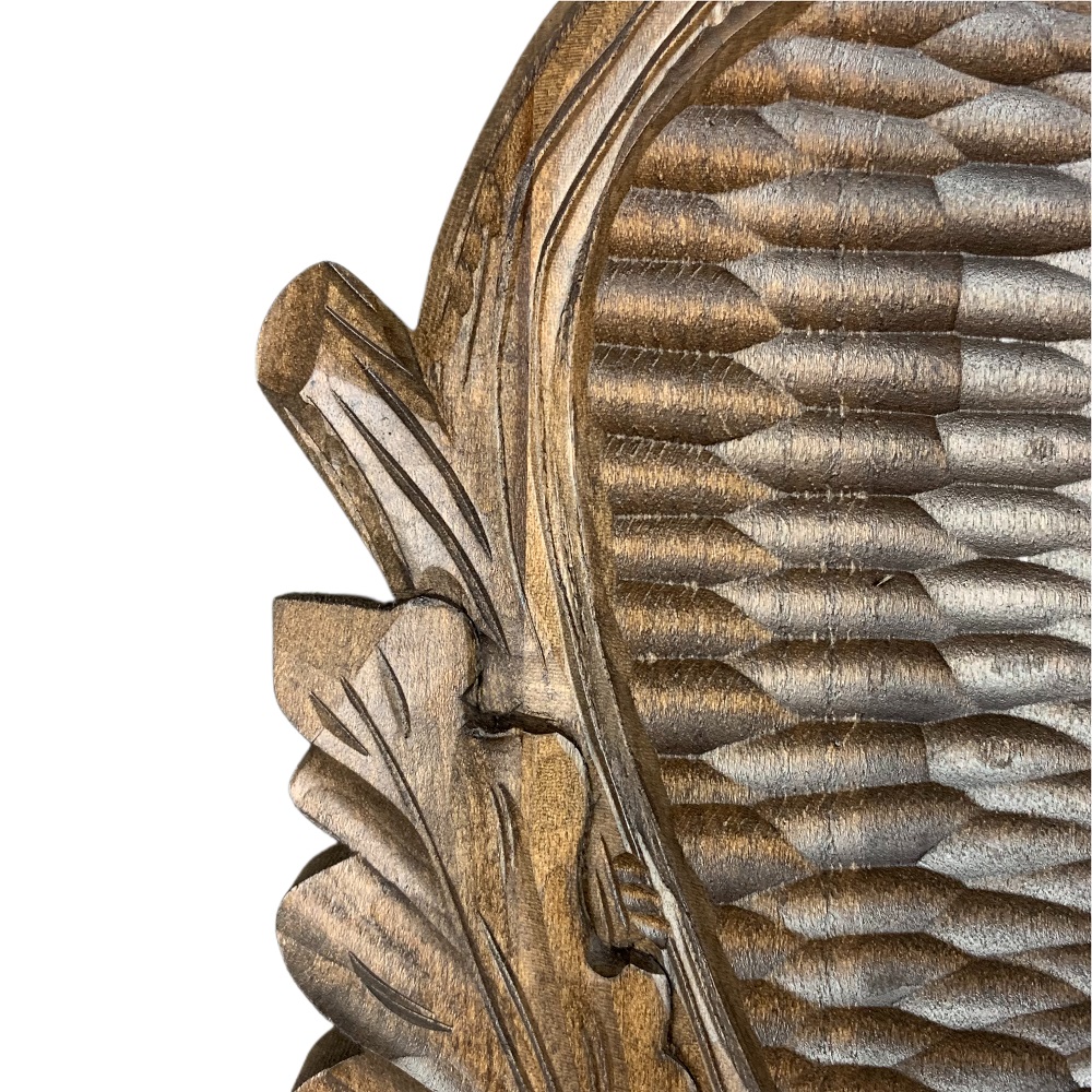 Ecusson de bois pour trophée de chevreuil. Massacre. 28x17cm 231501