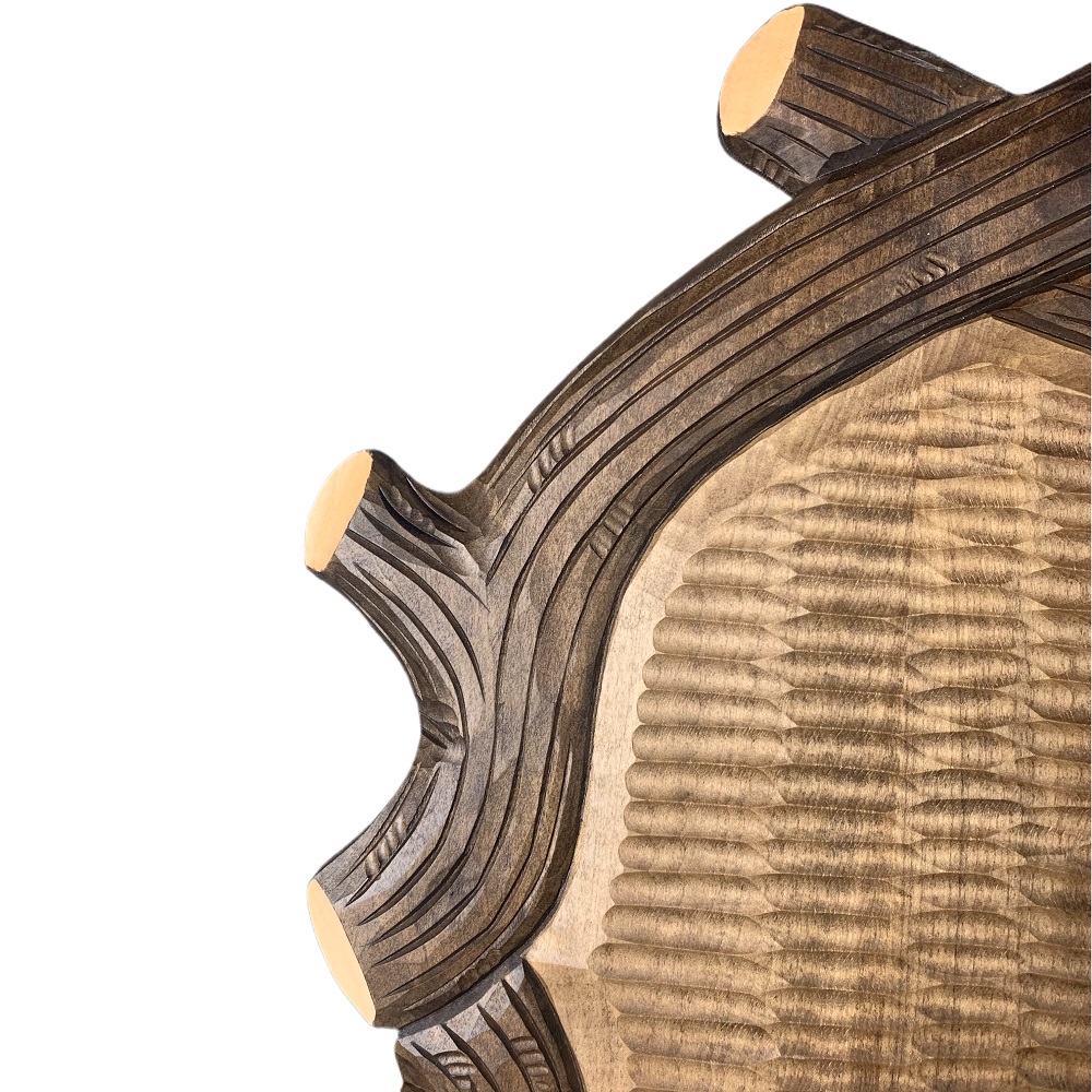 Escudo de madera para trofeo de ciervo. Panel. Cuerno. Astas. 65x37cm 231002