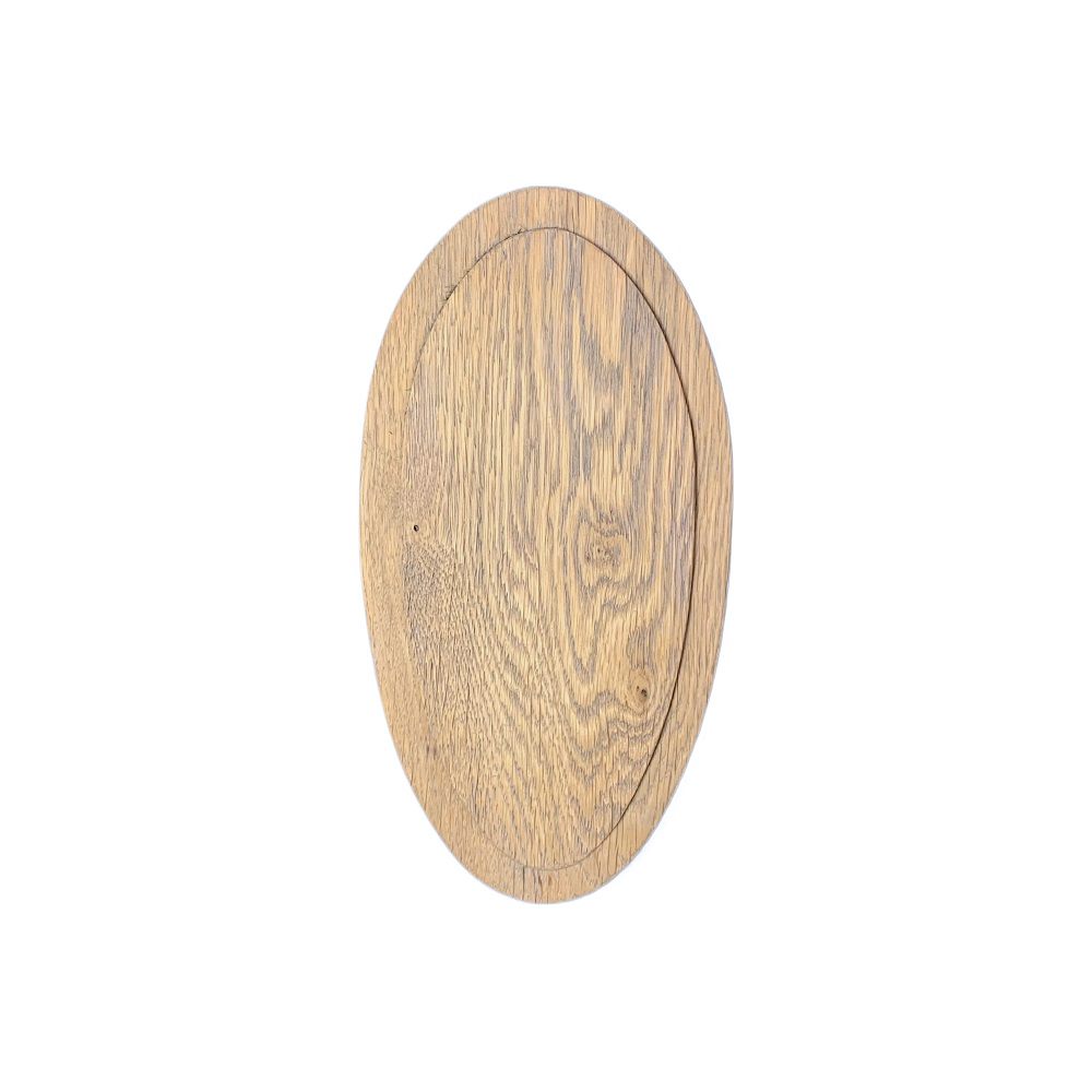Scudo di legno per trofeo capriolo. Pannello. Corna. Caccia. 27x14cm 030303