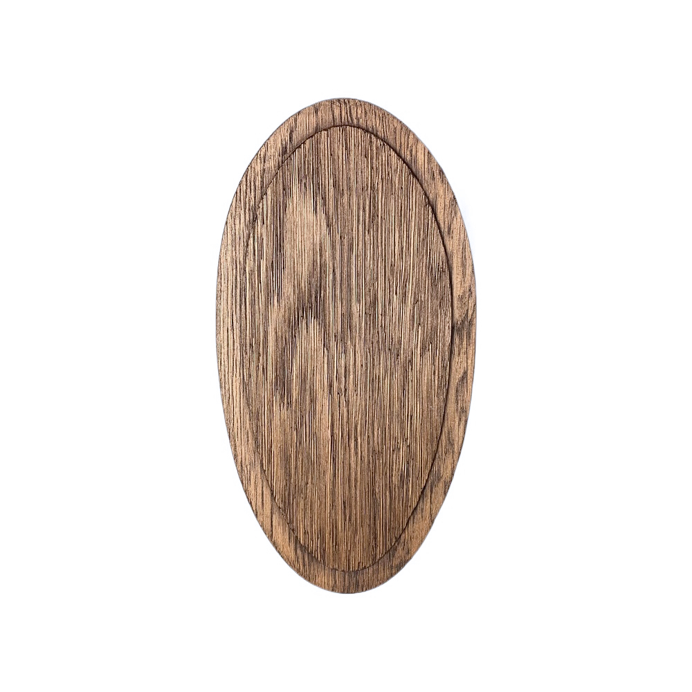 Scudo di legno per trofeo capriolo. Pannello. Corna. Caccia. 27x14cm 0303031