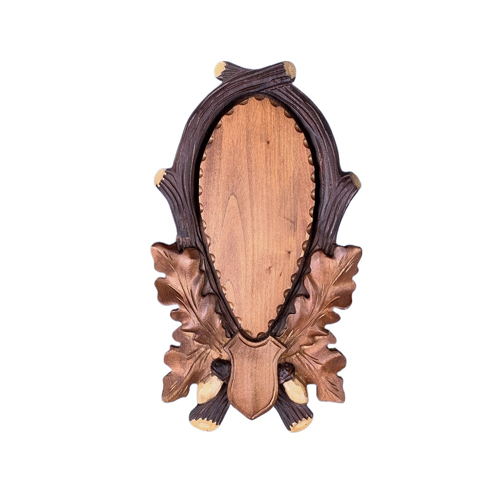 Escudo de madera para trofeo de corzo. Cuerno. Astas. 29x17cm 031702