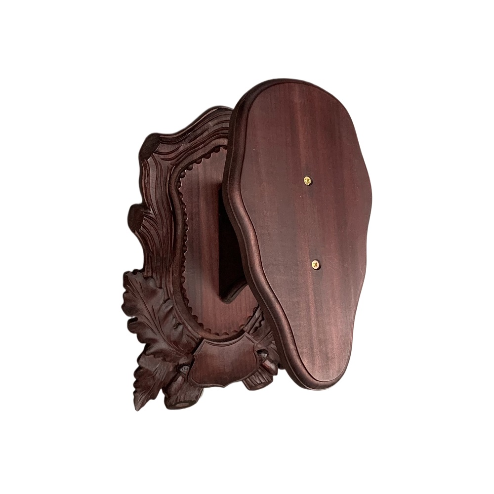 Scudo di legno per trofeo muflone. Corna. Caccia. 35x23cm 032501