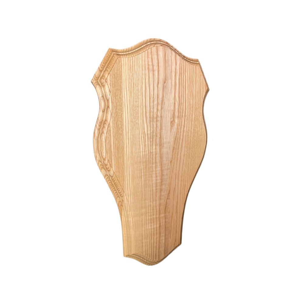 Wooden shield for fallow deer trophy. Panel. Plaque. Antlers. 40x23cm 030202