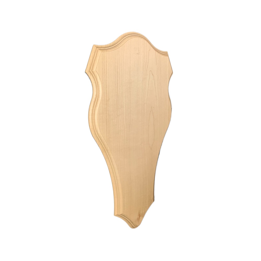 Ecusson de bois pour trophée de cerf. Bouclier. Massacre. 51x26cm 030102