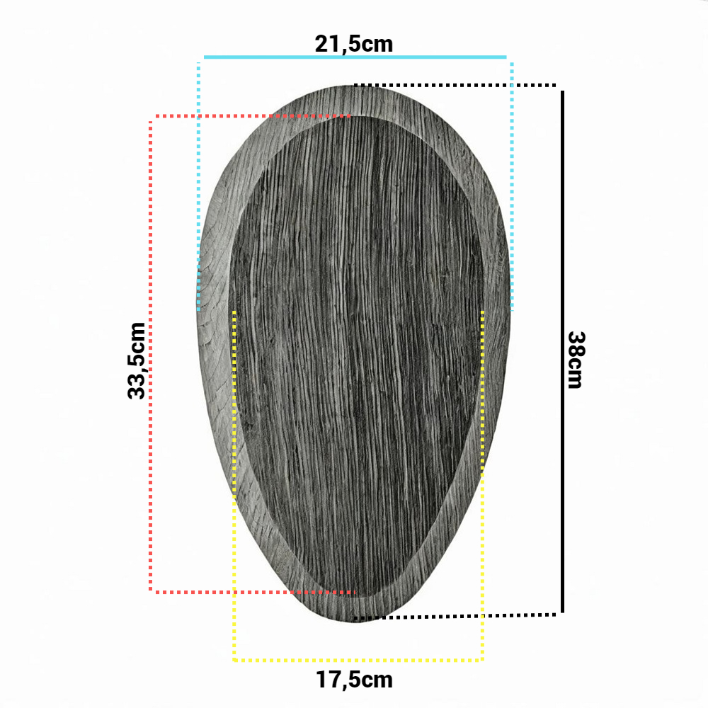 Scudo di legno per trofeo daino. Pannello. Corna. Caccia. 38x21,5cm 030203