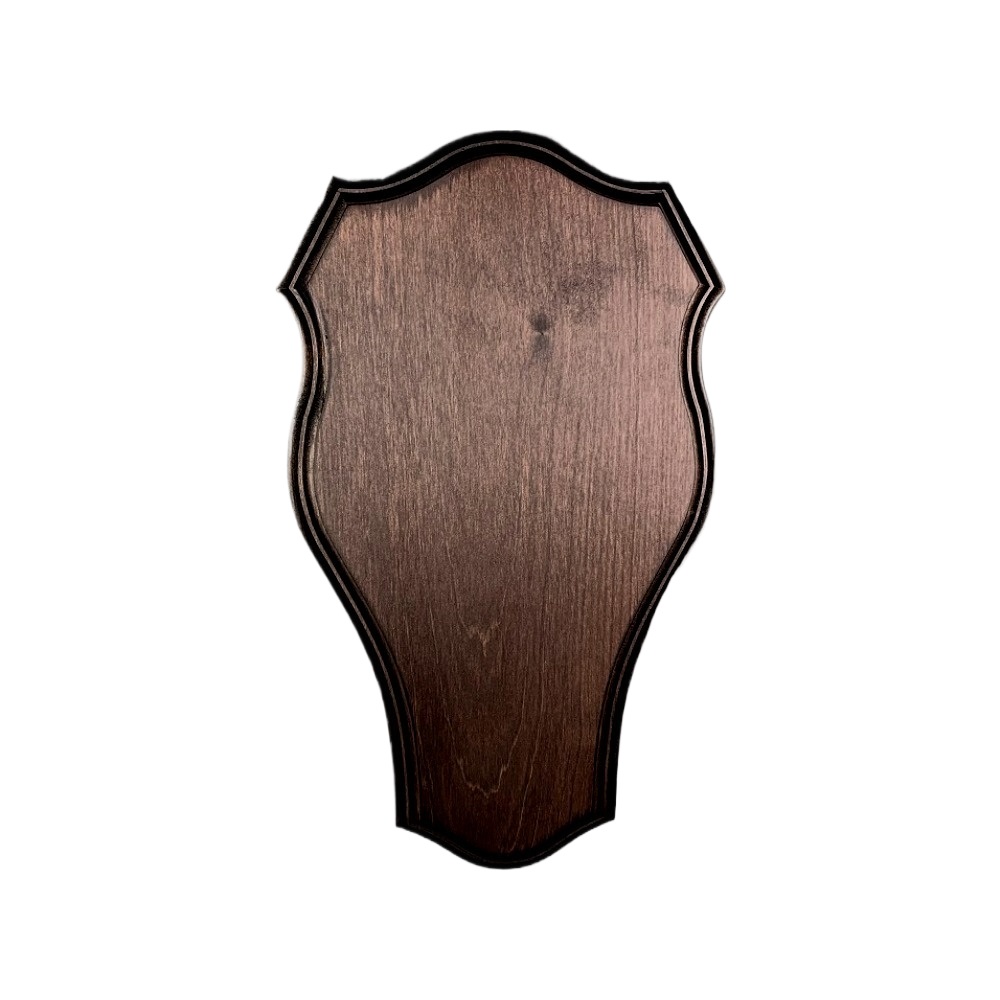 Trophäenschild für damhirsch aus holz. Brett. Geweih. Stangen. 40x23cm 030201