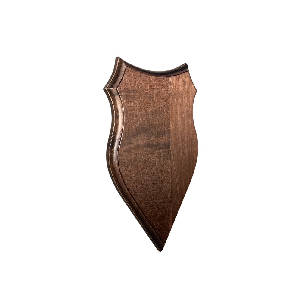 Wooden shield for roedeer trophy. Plaque. Antlers. 23x14cm 030301
