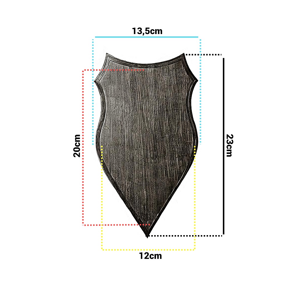 Wooden shield for roedeer trophy. Antlers. 23x14cm 030302