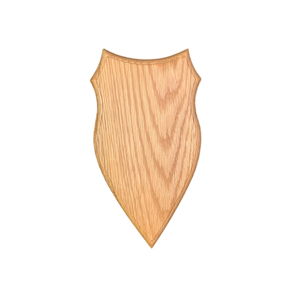 Escudo de madera para trofeo de corzo. Cuerno. Astas. 23x14cm 030302