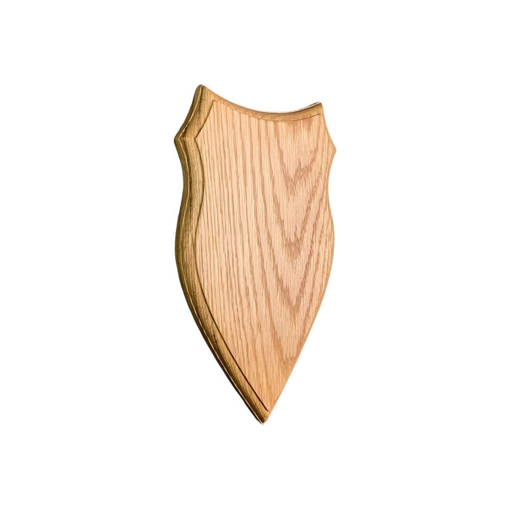 Escudo de madera para trofeo de corzo. Cuerno. Astas. 23x14cm 030302