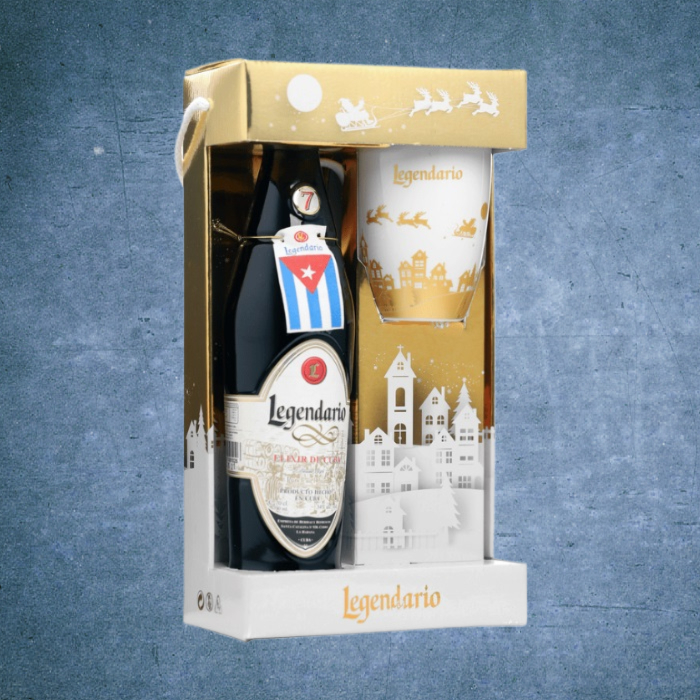 Legendario Rum Elixir 7 Jahre mit Weihnachtstasse - 700ml