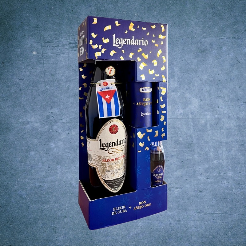 Legendario Rum Christmas Party Elixir 7 anni 700ml - Mini Anejo Oro - Coriandoli