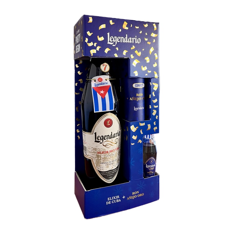 Legendario Rum Christmas Party Elixir 7 anni 700ml - Mini Anejo Oro - Coriandoli
