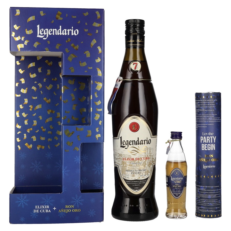Legendario Rum Christmas Party Elixir 7 anni 700ml - Mini Anejo Oro - Coriandoli
