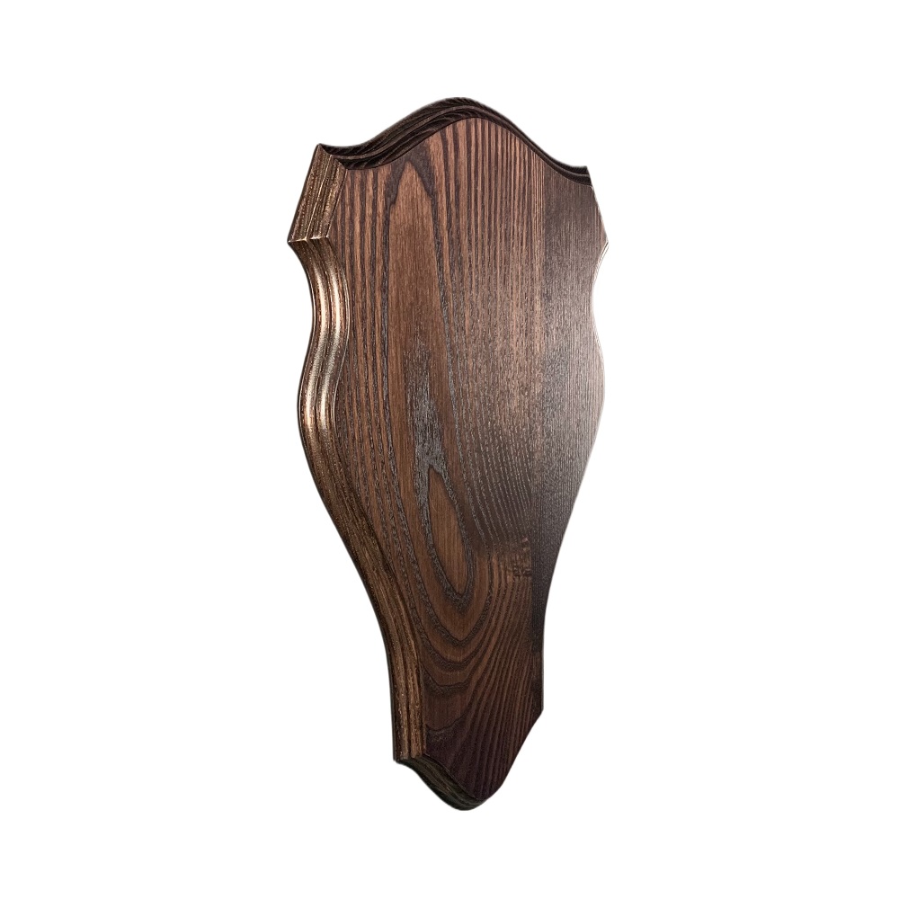 Escudo de madera para trofeo de ciervo. Panel. Cuerno. Astas. 51x26cm 030101