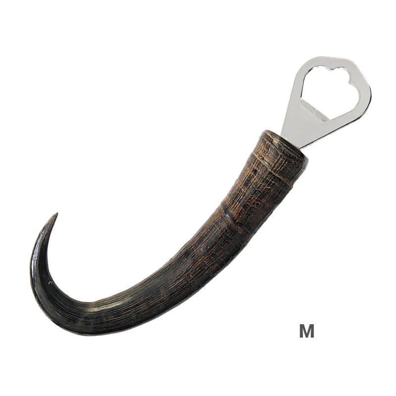 Décapsuleur avec de vrai corne de chamois M, bois, chasse, vin, bière, bouteille 17291002