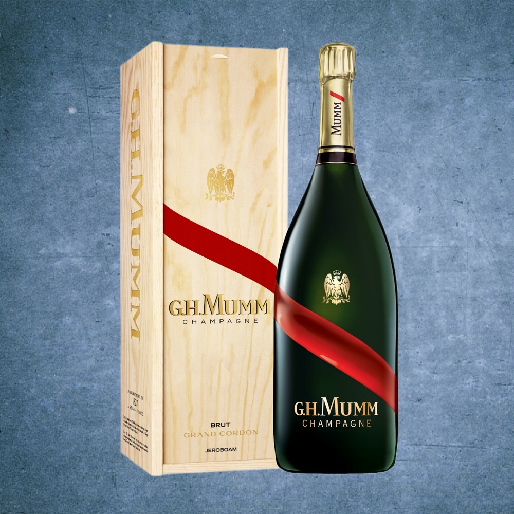 G.H. MUMM Cordon Rouge Brut Jeroboam - Champagne AOC - BOX - 3000ml - UK