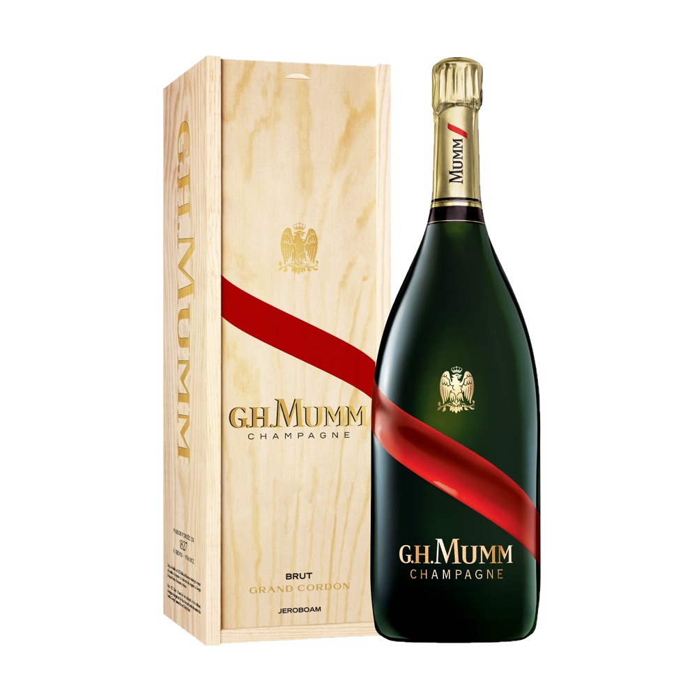 G.H. MUMM Cordon Rouge Brut Jeroboam - Champagne AOC - BOX - 3000ml - UK