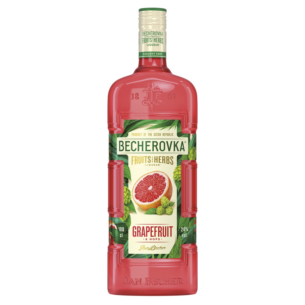 Becherovka Grapefruit und Hopfen - Krauterlikor - 1000ml - DE