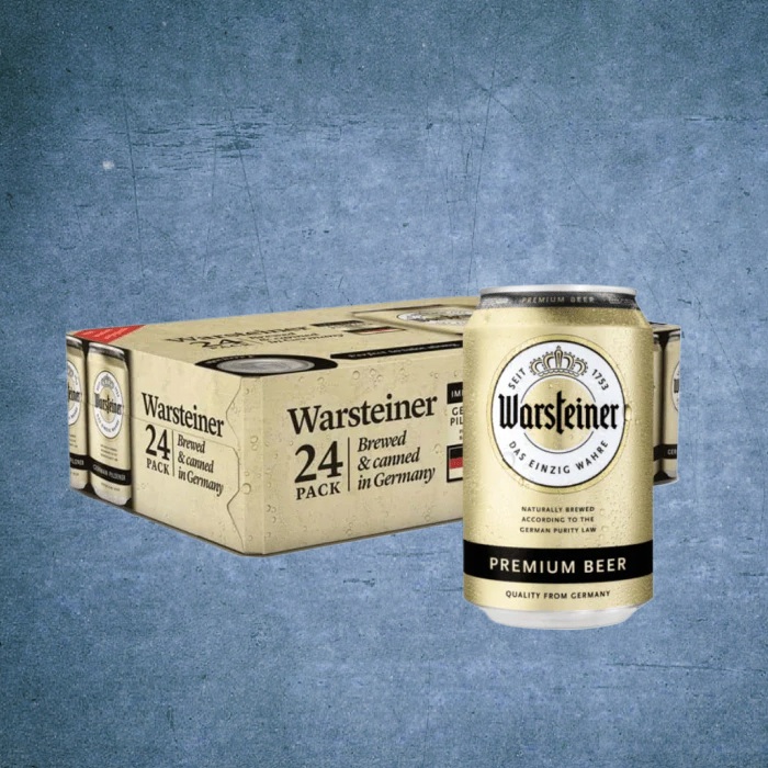 Warsteiner Premium Beer - Pale Golden Pilsener - 24x Lattine 330ml - IT