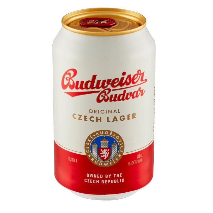 Budweiser Budvar Original Czech Lager Beer - 24x Can 330ml - UK