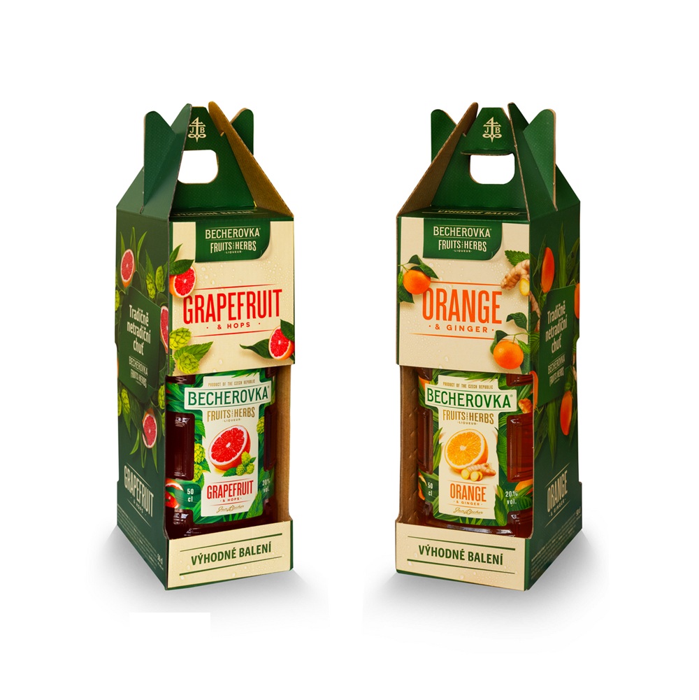 Becherovka Pack Orange-Ginger y Pomelo-Lupolo 2x 500ml