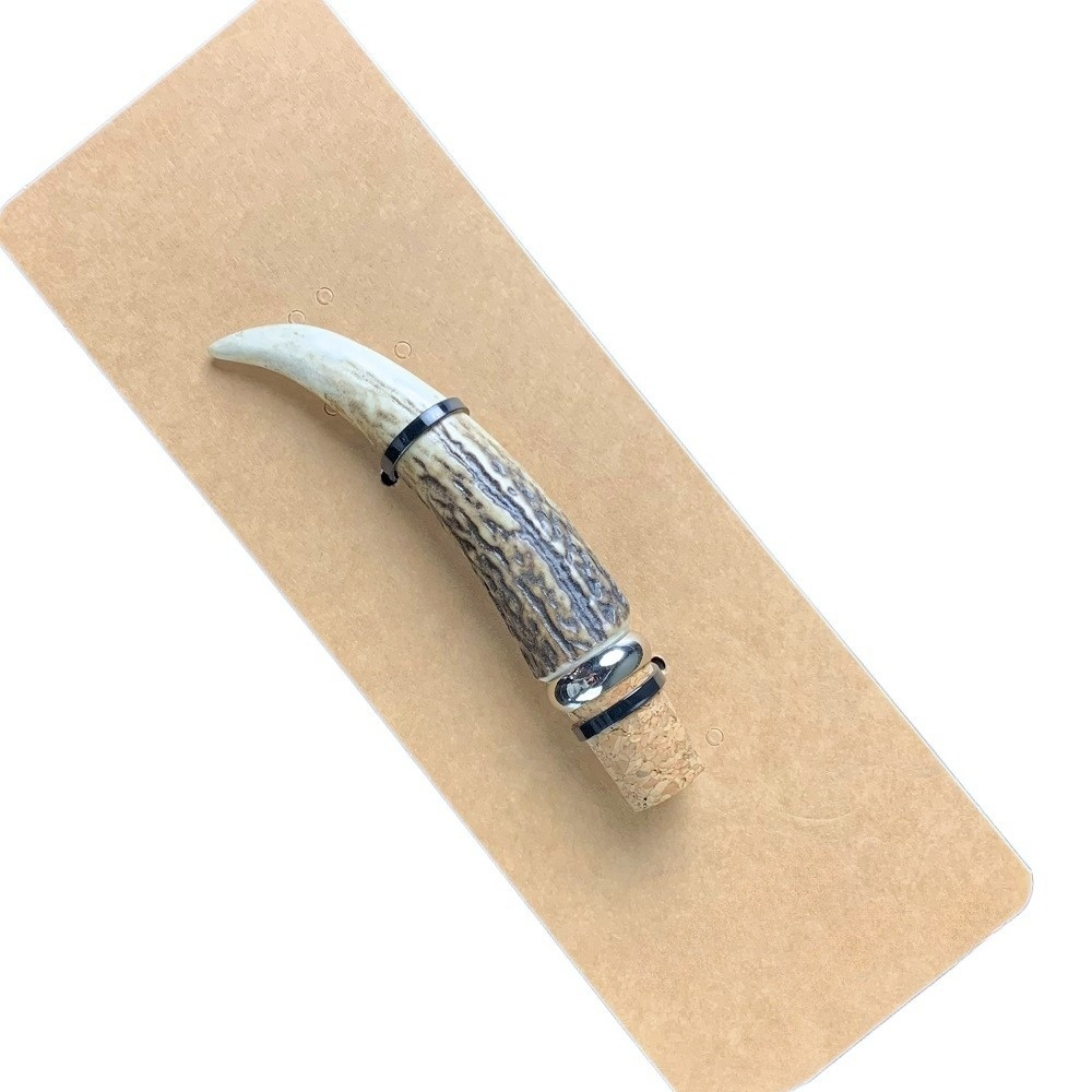 Tapon con real cuerno de ciervo, caza, vino, cerveza, botella, 1729191