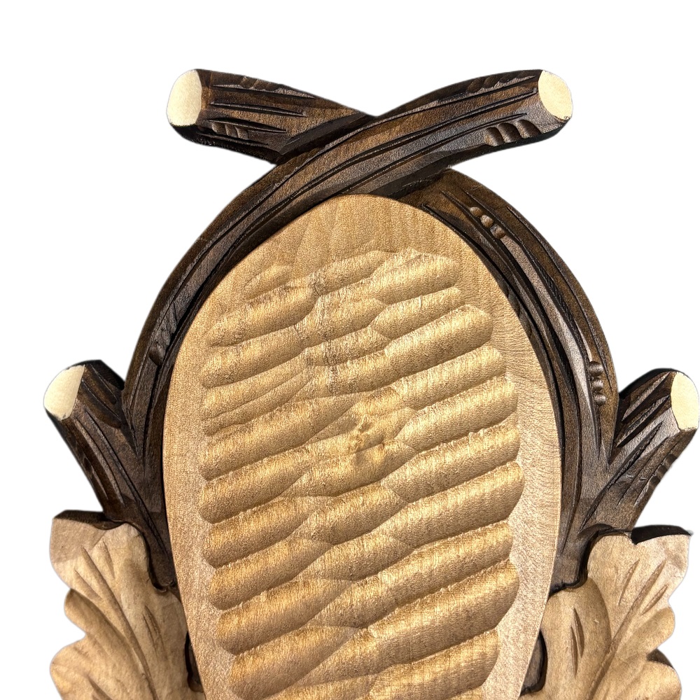 Scudo di legno per trofeo camoscio. Corna. Caccia. 28x17cm 231503