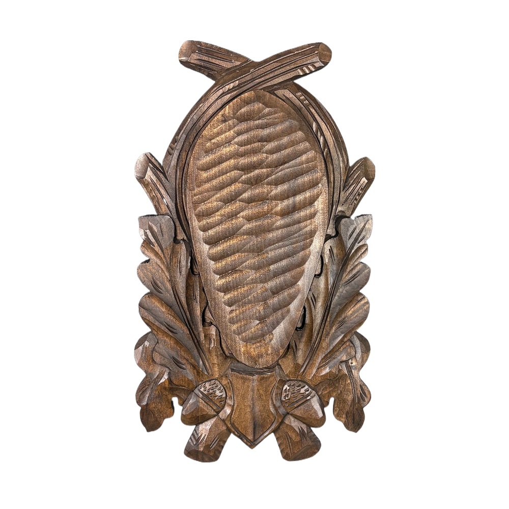 Escudo de madera para trofeo de rebeco. Cuerno. Astas. 28x17cm 231504