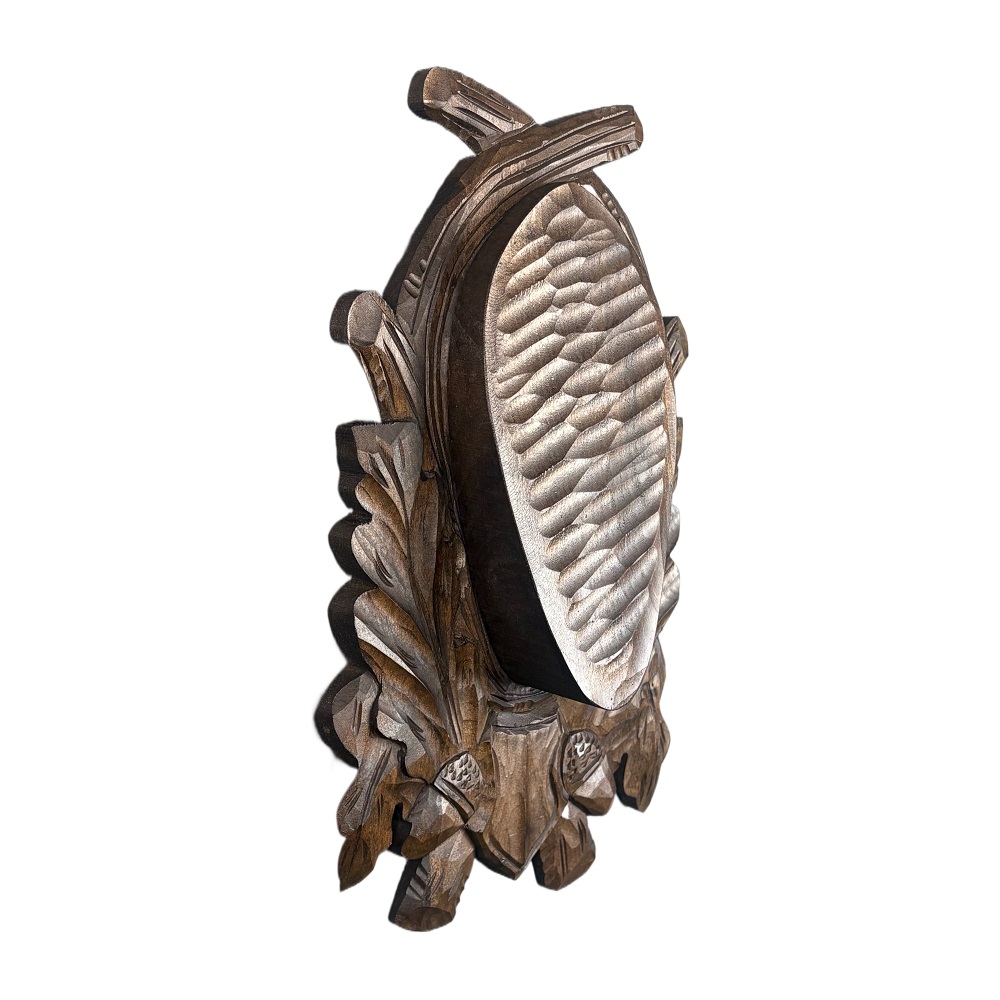 Trophäenschild für Gams aus holz. Geweih. Stangen. 28x17cm 231504