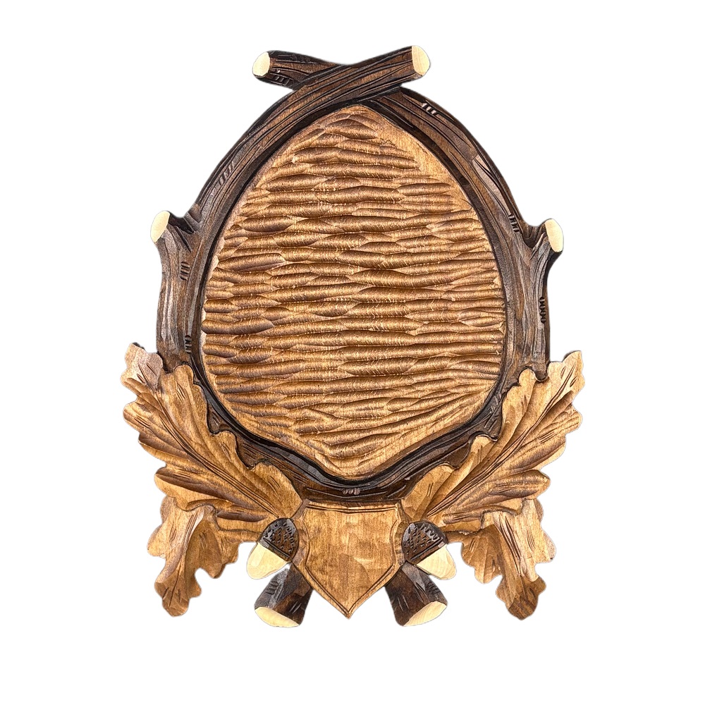 Trophäenschild für Reh Praparat aus holz. 36x29cm 231506
