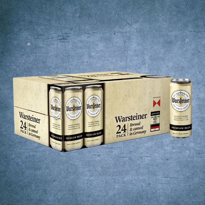 Warsteiner Premium Beer - Pale Golden Pilsener - 24x Lata 500ml - ES